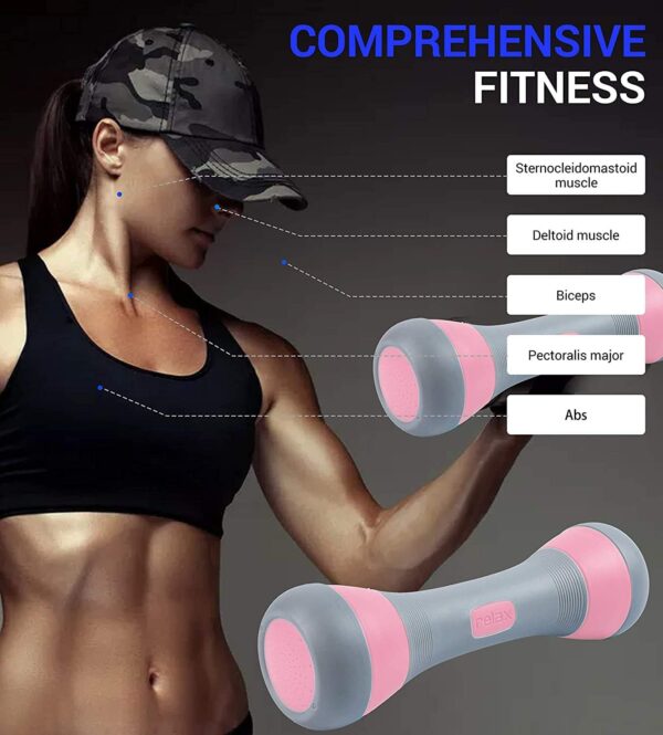 Nice C Adjustable Dumbbells Weights, Neoprene All-in-1 Options, Non-Slip, All-Purpose, Home, Gym, Office - Image 5