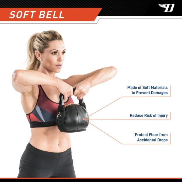 BIONIC BODY by Marcy Soft Kettlebell with Handle for Weightlifting, Conditioning, Strength and core Training - Image 4