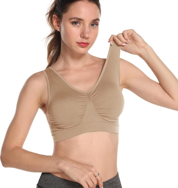 Onory 3 Pack Sports Bras for Women Wirefree Padded Workout Yoga Gym Fitness Bra Medium Support - Image 3
