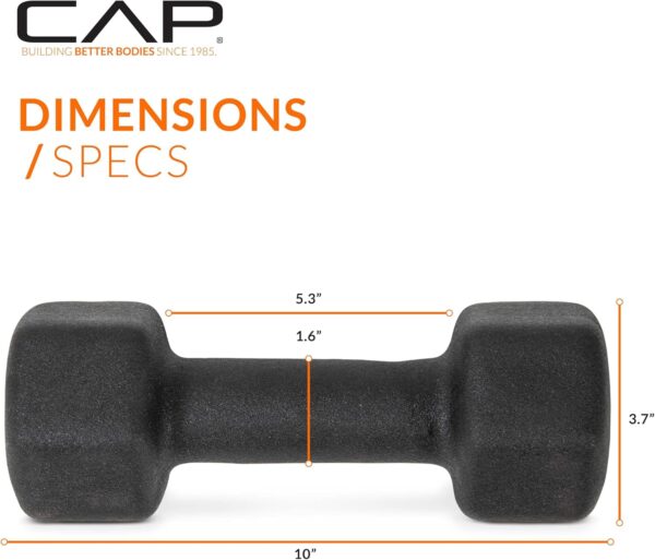 CAP Barbell Neoprene Dumbbell Hand Weights - Pair | Multiple Options - Image 4