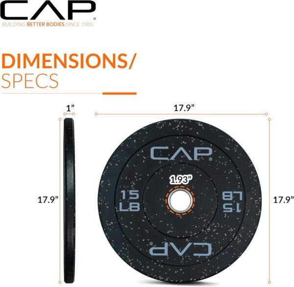 CAP Barbell Rubber Olympic Bumper Plate | Multiple Options/Colors - Image 4