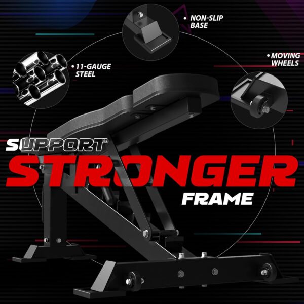 Mikolo Smith Machine, 2200lbs Squat Rack with LAT-Pull Down System & Cable Crossover Machine, Training Equipment with Leg Hold-Down Attachment, Garage & Home Gym Package - Image 6