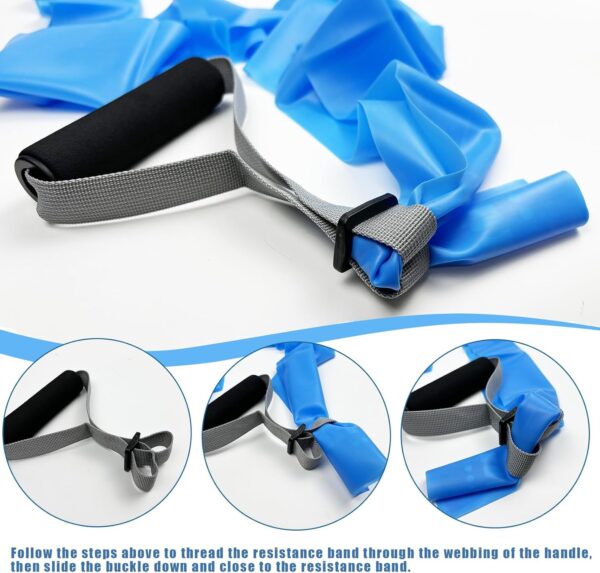 Professional Resistance Bands. Latex-Free, Work Out Bands, Stretch Bands for Working Out Women or Men, Exercise Bands Set for Physical Therapy (Colour Set (5-30lbs) - Includes Accessories) - Image 2