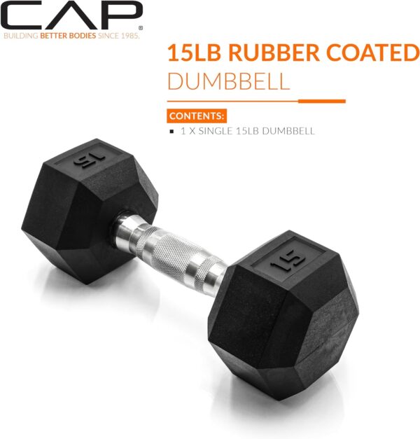 CAP Barbell Coated Hex Dumbbell Weight | Multiple Options - Image 2