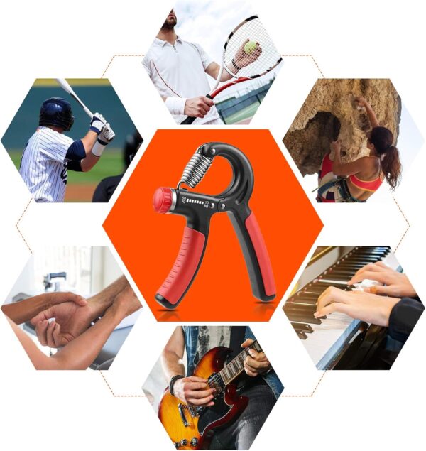 NIYIKOW Grip Strength Trainer, Hand Grip Strengthener, Adjustable Resistance 22-132Lbs (10-60kg), Forearm Strengthener, Perfect for Musicians Athletes - Image 6