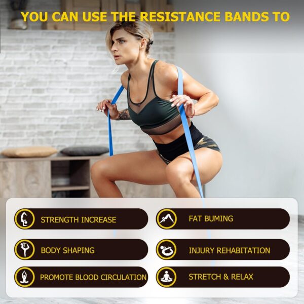 Pull Up Bands, Resistance Bands, Pull Up Assistance Band Resistance Exercise Bands for Men & Women Working Out, Body Stretching, Physical Therapy, Muscle Training - Image 4