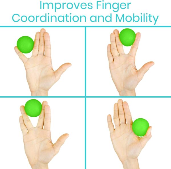 Vive Squeeze Balls for Hand Therapy, Exercise, Arthritis (w/ Rehab Video App) - Grip Strengthener Occupational Equipment for Finger, Wrist, Carpal Tunnel, Pain Relief, Stress - Resistance Strength Squeezing Egg Trainer - Image 7