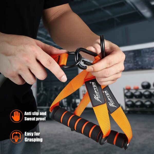 Resistance Bands, Heavy Exercise Bands with Handles, Fitness Bands for Working Out, Workout Bands for Men, Weight Bands Set for Muscle Training, Strength, Slim, Yoga, Home Gym Equipment - Image 8