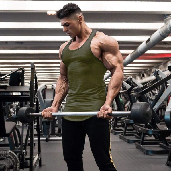 Mens Workout Stringer Tank Tops Fitness Performance Muscle Sleeveless Shirts Gym Training Bodybuilding Vest - Image 4