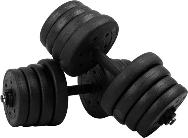 PayLessHere Adjustable Dumbbell Sets 2 in 1 Free Weights Dumbbells with Anti-Slip Metal Handle for Men and Women Strength Training Home Gym Workout Equipment for Full Body Workout Fitness(Pair)