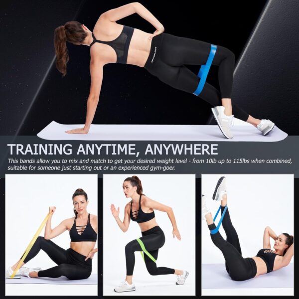 Professional 5 Pcs Long Resistance Bands and 5 Pcs Loop Bands. Latex-Free, Work Out Bands, Stretch Bands for Working Out Women or Men, Exercise Bands Set for Physical Therapy - Image 6