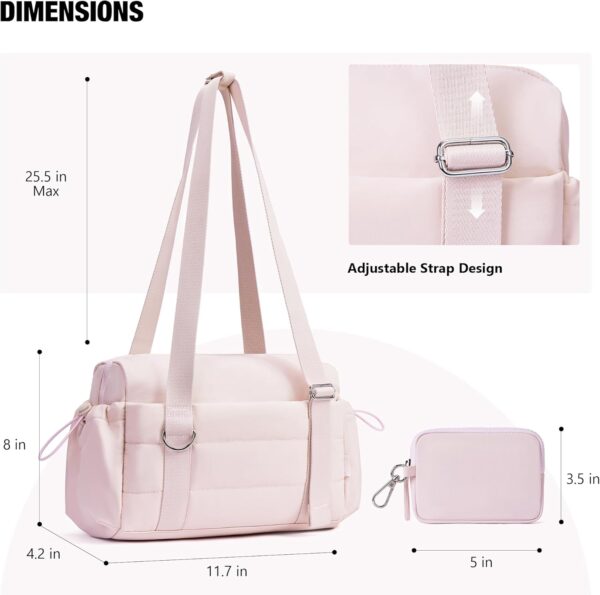 Small Gym Bag for Women 2 Set Mini Gym Duffle Bag with Wet Compartment and Coin Wallet, Gym Tote Bag for Workout/Sport/Travel - Image 6