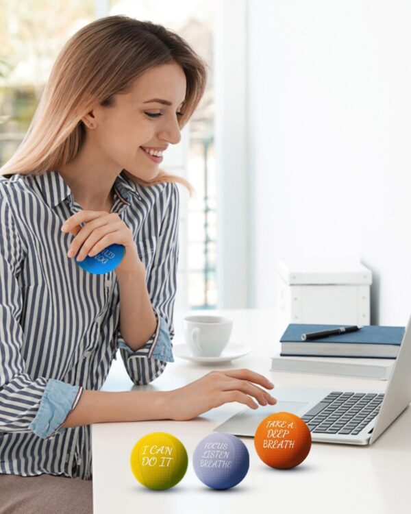 ALMAH Stress Balls for Adults 4 Density Hardness Squeeze balls for Hand Therapy 4 Pack Stress Relief Anxiety Balls Hand Exercise Physical Therapy Stress Ball for Finger Wrist Muscles Arthritis - Image 9