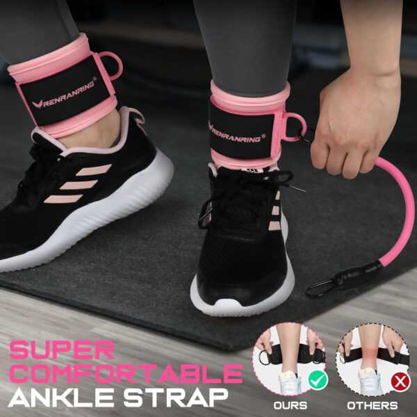 Ankle Resistance Bands, Ankle Bands for Working Out with Cuffs, Ankle Resistance Band, Glutes Workout Equipment, Butt Exercise Equipment for Women Legs and Glutes - Image 4