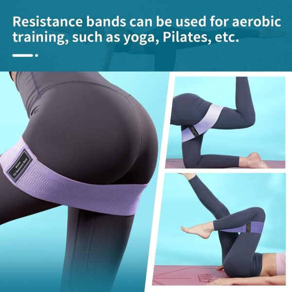 Resistance Bands Sets Portable Exercise Loops for Legs and Hip 3 Resistance Level Workout Weight Bands with Non-Slip Design Workout Flexbands for Home Gym Office Yoga Pilates - Image 5