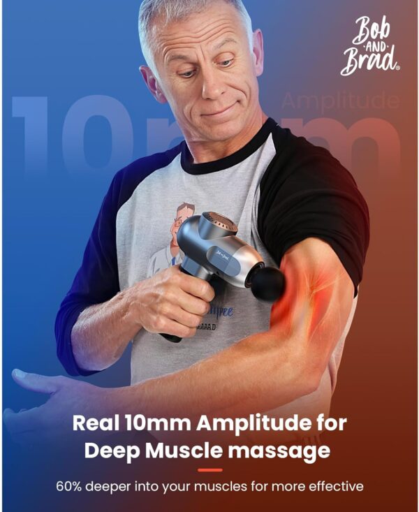 BOB AND BRAD C2 Pro Massage Gun with Heat and Cold Therapy, Mini Massager Gun Deep Tissue, Heated Professional Electric Back Massager for Athletes, Handheld Massager, FSA and HSA Eligible - Image 4