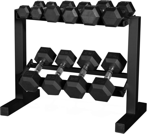 CAP Barbell 150 lb Dumbbell Set with 2-Tier Rack | Multiple Options - Image 2