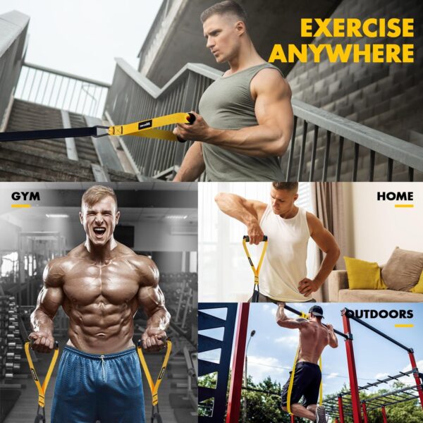 Resistance Bands, Heavy Duty Pull Up Resistance Band with Door Anchor, Handles, Exercise Bands for Working Out Men&Women, Ideal for Pull Up, Muscle Training, Physical Therapy, and Home Workouts - Image 8