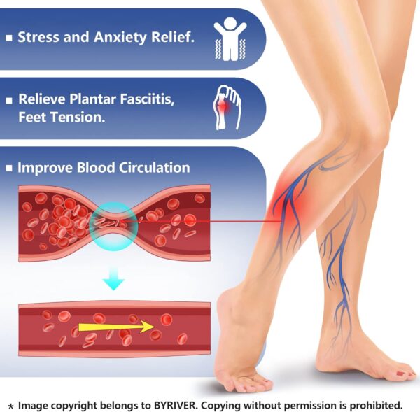 BYRIVER Tension Fatigue Relief Massager, Circulation Slippers Sandals, Foot Health Care Products Holistic Gift for Men Women Mom Dad, Muscle Relaxer Trigger Point Massage Tool (XL) - Image 3