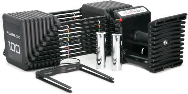 PowerBlock Pro 100 Adjustable Dumbbell, Sold As A Single Unit 5-100 lb Dumbbell – Durable Steel Build, Innovative Workout Equipment, All-in-One Dumbbell, Strength Training - Image 2