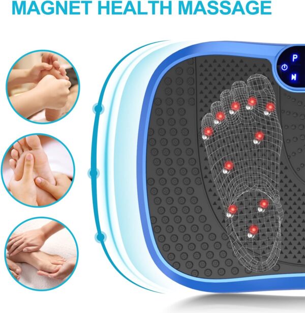 AXV Vibration Plate Fitness Platform Exercise Machine Vibrating Lymphatic Drainage Shaking Full Body Shaker Workout Vibrate Stand Shake Board Sport Gym for Weight Loss Fat Burner for Women Men - Image 4