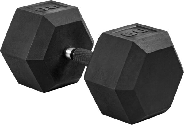 CAP Barbell Coated Dumbbell Weights with Padded Grip, Single, 80 Pounds
