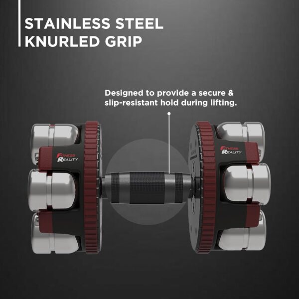 Fitness Reality 1 PAIR Adjustable Dumbbells 10-45 Pounds, 3 lbs increments, Adjustable Weight Kettlebell - Image 4