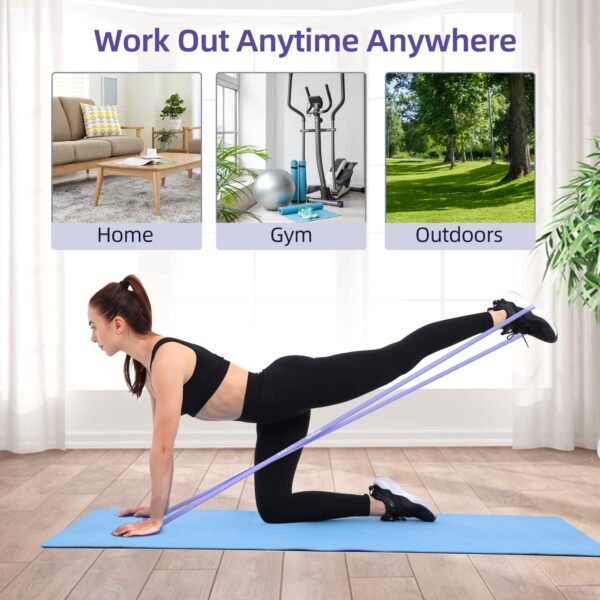 Resistance Bands for Working Out: Pull Up Bands 5-130lb 5 Levels Exercise Bands Workout Bands Set with Handles & Door Anchor Pull Up Assist Bands for Men Women Resistance Training - Image 7