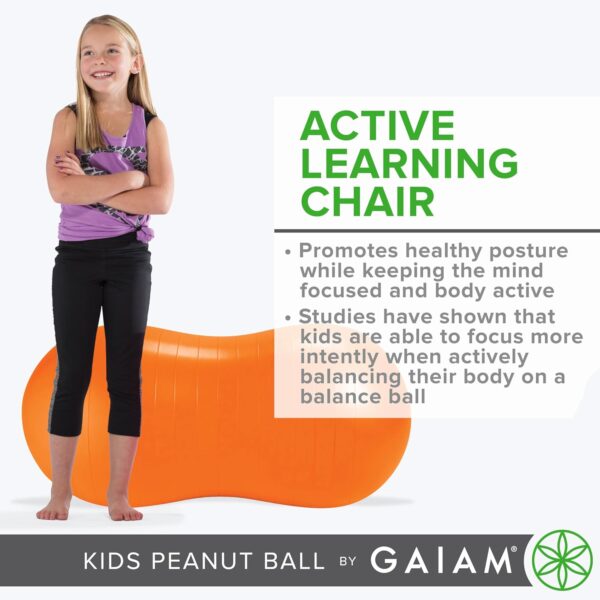 Active Seat Peanut Shaped Bounce Desk Chair -Exercise Yoga Balance Sitting Ball - Sensory Toys- Flexible Seating, Wiggle Seat for Boys and Girls - Image 3