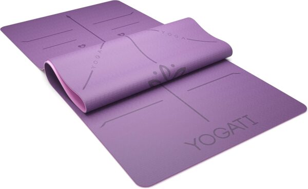 Yoga mats for home workout. Non slip yoga mat with strap. Thick yoga mats for Women and Men. Pilates mat ideal for Fitness and gym. Exercise mat thick. Yoga mat thick. Workout mat. Yoga matt - Image 3