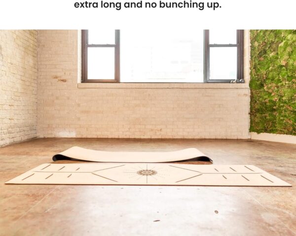 Luxury Cork Yoga Mat - Non Slip, Extra Thick Grip. Thicker, Longer, and Wider for More Comfort and Support. Tough Enough For Hot Yoga. Natural, Non Toxic, and Eco Friendly. Optional Alignment Lines. - Image 3