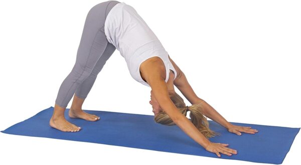 Sunny Health & Fitness Non-Slip Yoga Mat – Durable, Anti-Tear, Lightweight, Cushioned Support for Yoga, Pilates, Stretching Exercises, Meditation and Floor Workouts | Multiple Sizes & Colors - Image 2