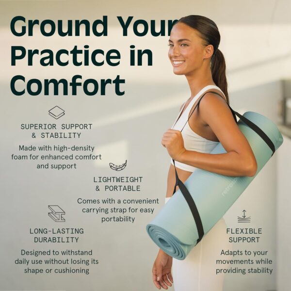 Retrospec Solana 1 inch Yoga Mat - Image 4