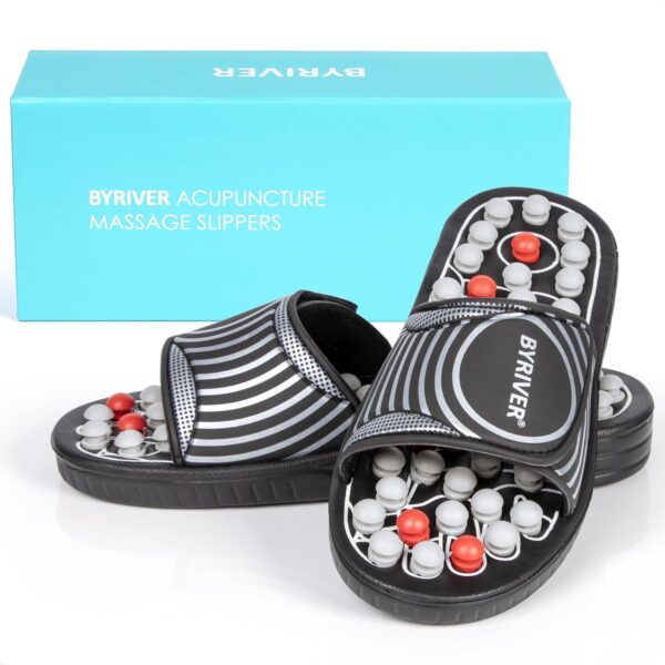 BYRIVER Tension Fatigue Relief Massager, Circulation Slippers Sandals, Foot Health Care Products Holistic Gift for Men Women Mom Dad, Muscle Relaxer Trigger Point Massage Tool (XL) - Image 2