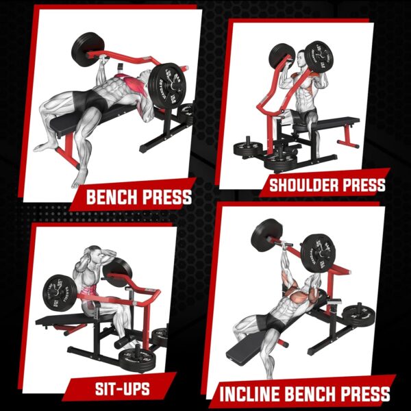 GMWD Chest Press Machine, 1050LBS Bench Press Machine with Independent Converging Arms, Adjustable Flat Incline Bench for Chest, AB Workouts, Shoulder Home Gym Equipment, V1 - Image 8