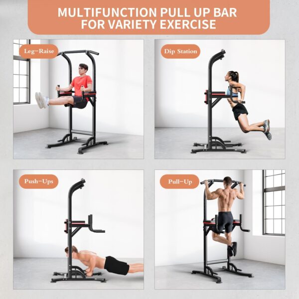 Wesfital Pull Up Bar Power Tower Dip Bar Station Dip Stand Multi-Functional Workout Equipment Strength Training Machine for Men Women Home Gym - Image 5