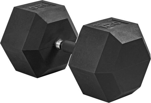CAP Barbell Coated Dumbbell Weights with Padded Grip, Single, 120 Pounds