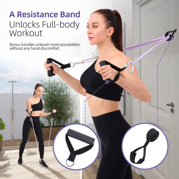Resistance Bands for Working Out: Pull Up Bands 5-130lb 5 Levels Exercise Bands Workout Bands Set with Handles & Door Anchor Pull Up Assist Bands for Men Women Resistance Training - Image 4