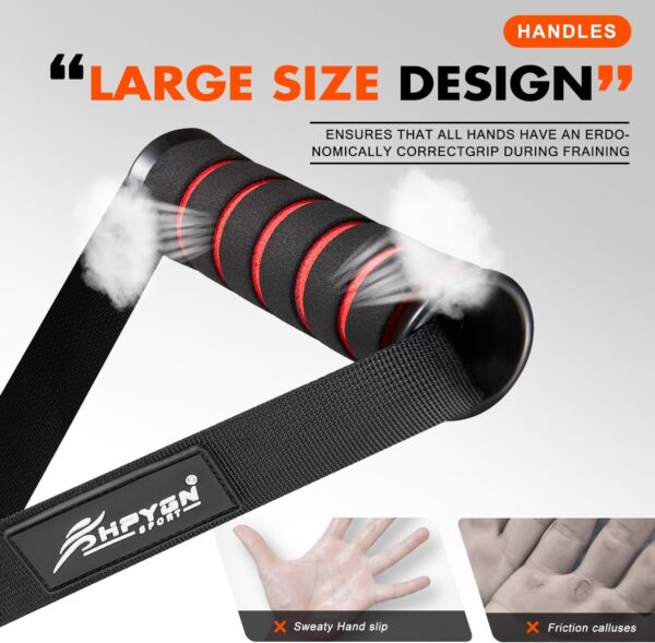 HPYGN Exercise Handle, Replacement Fitness Equipment for Pilates, Yoga, Strength Trainer, Pull Down Home Gym Red, Grey, Blue Working Out Handle - Image 2