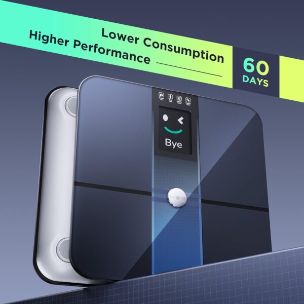 Runstar Smart Scale for Body Weight and Fat Percentage FSA HSA Eligible, 3.5" TFT Color Display High Precision Digital Bathroom Scale BMI Heart Rate 22 Body Composition Analyzer Sync with Fitness App - Image 6