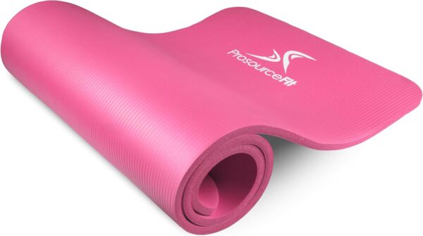 ProsourceFit Extra Thick Yoga and Pilates Mat ½” (13mm), 71-inch Long High Density Exercise Mat with Comfort Foam and Carrying Strap