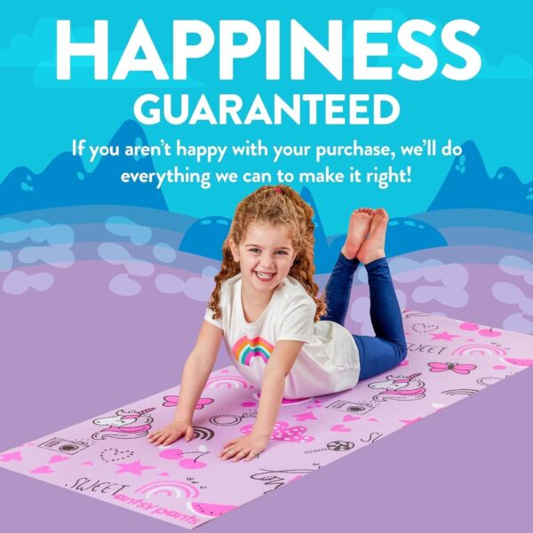 Antsy Pants Kids Yoga Mat - Yoga Mat for Kids, Yoga Mats for Home Workout, Travel Yoga Mat, Sturdy Workout Yoga Mat Non Slip, for Kids, Toddlers, Size 60” x 24”, 3mm Thick Free of Toxic Phthalates - Image 7