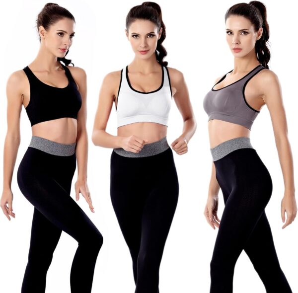 Double Couple Women Racerback Sports Bras for Women High Impact Workout Yoga Gym Fitness Bra - Image 5