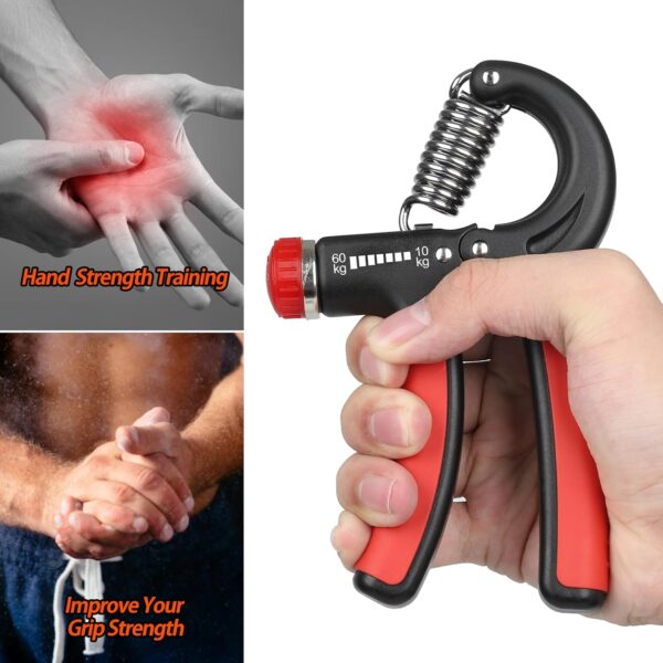 NIYIKOW Grip Strength Trainer, Hand Grip Strengthener, Adjustable Resistance 22-132Lbs (10-60kg), Forearm Strengthener, Perfect for Musicians Athletes - Image 2