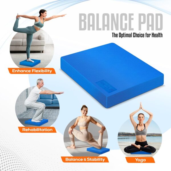 Yes4All Upgraded Size Foam Pad for Exercise, Nonslip Foam Balance Pad Physical Therapy, Yoga & Stability Training Balance Mat - Image 5