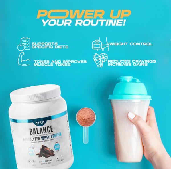 Hydrolyzed Whey Protein byMarceFitness Chocolate Flavor 1 Pound - Image 3