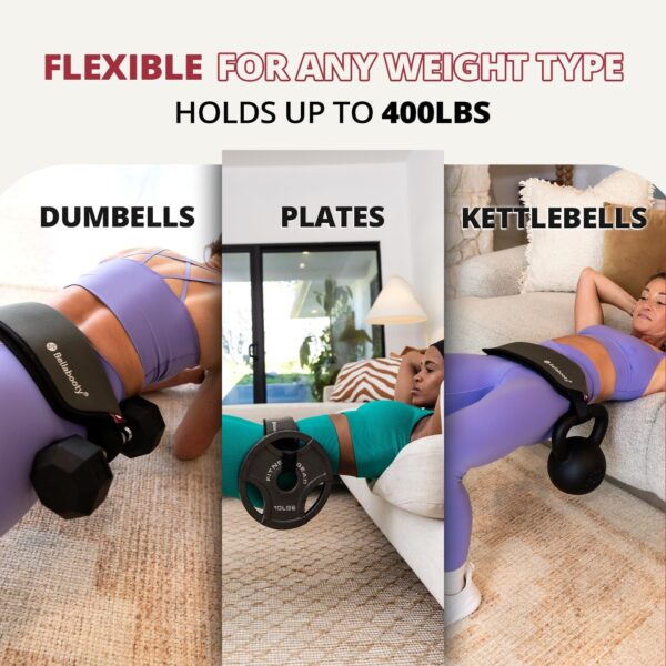 OG Belt - Bellabooty Exercise Hip Thrust Belt – For Dumbbells, Kettlebells, and Plates – Slip-Resistant Padding for Hip Protection – Perfect for Gym, Home, and On-the-Go Workouts - Image 6