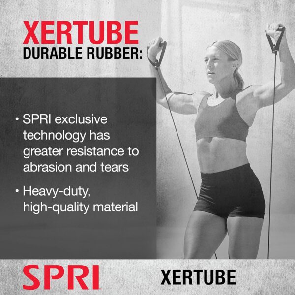 SPRI Xertube Resistance Bands with Handles – All Exercise Cords Sold Separately with Home Gym Workout Fitness Door Anchor Attachment Option - Image 4