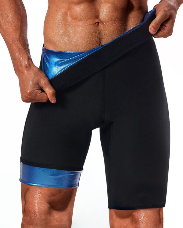 Sauna Sweat Short Pants for Men Hot Thermo Sauna Leggings Compression Hight Waist Pants Workout Body Shaper Sauna Suit