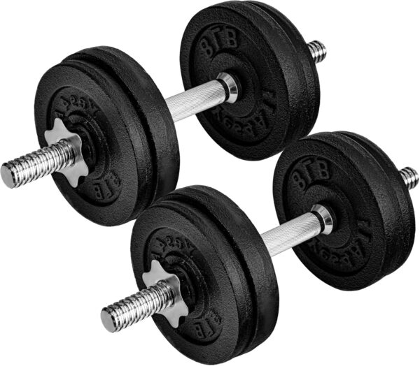 Yes4All Old School Adjustable Dumbbell Set with Weight Plates, Star Lock Collars/Connector, 40lbs to 200lbs Adjustable Weight Plates Set